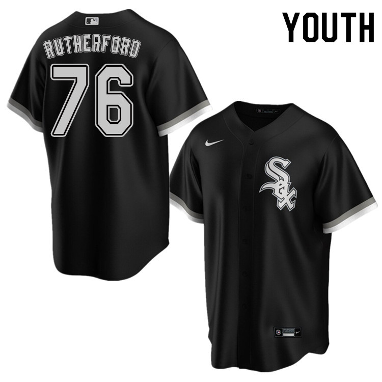 Nike Youth #76 Blake Rutherford Chicago White Sox Baseball Jerseys Sale-Black - Click Image to Close